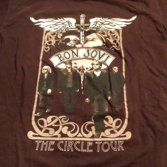 Bon Jovi Concert Tee Shirt Original Members The Circle Tour - Picture 3 of 6